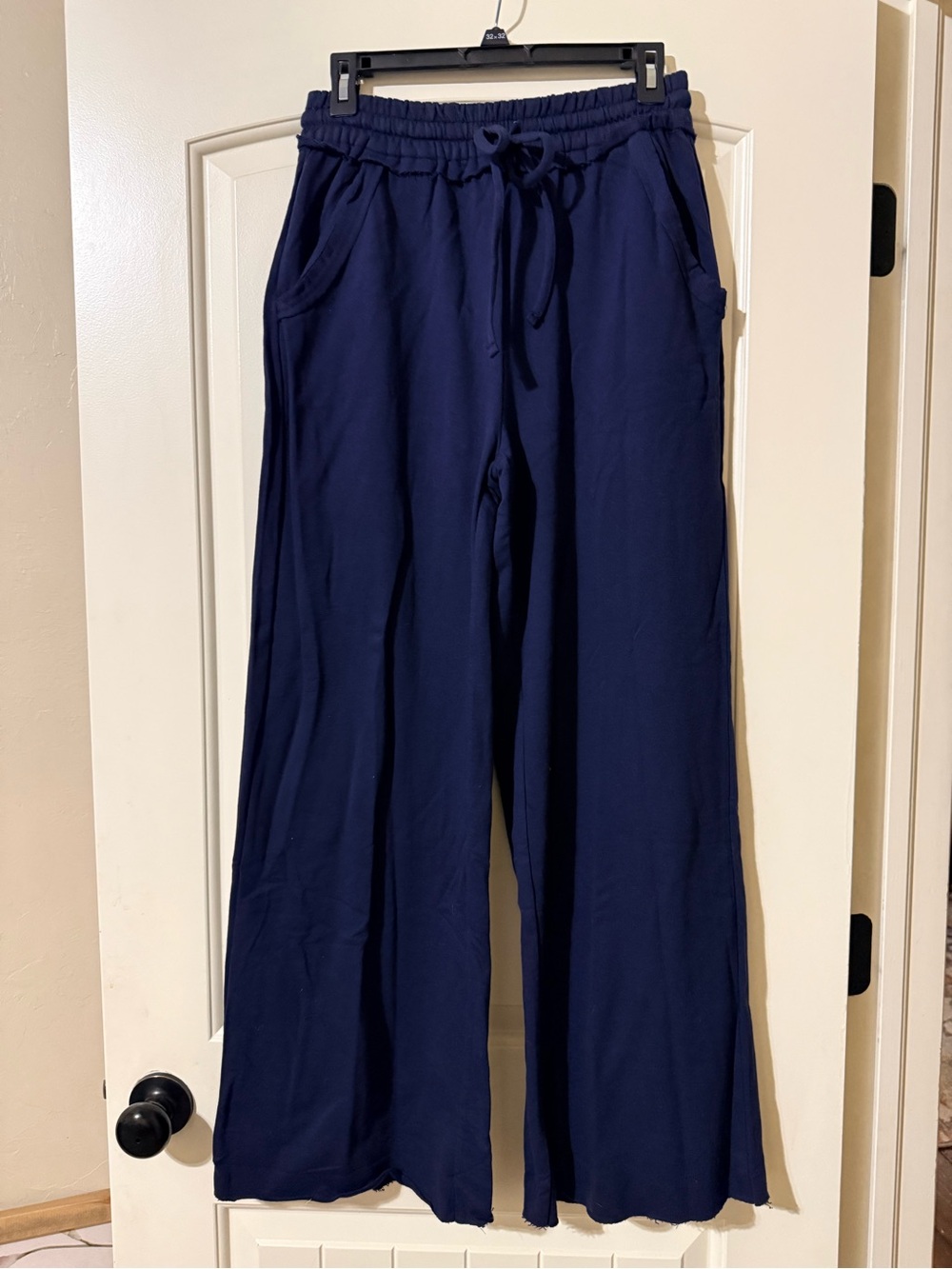 Zenana Outfitters Navy Drawstring Wide Leg Pants NWOT